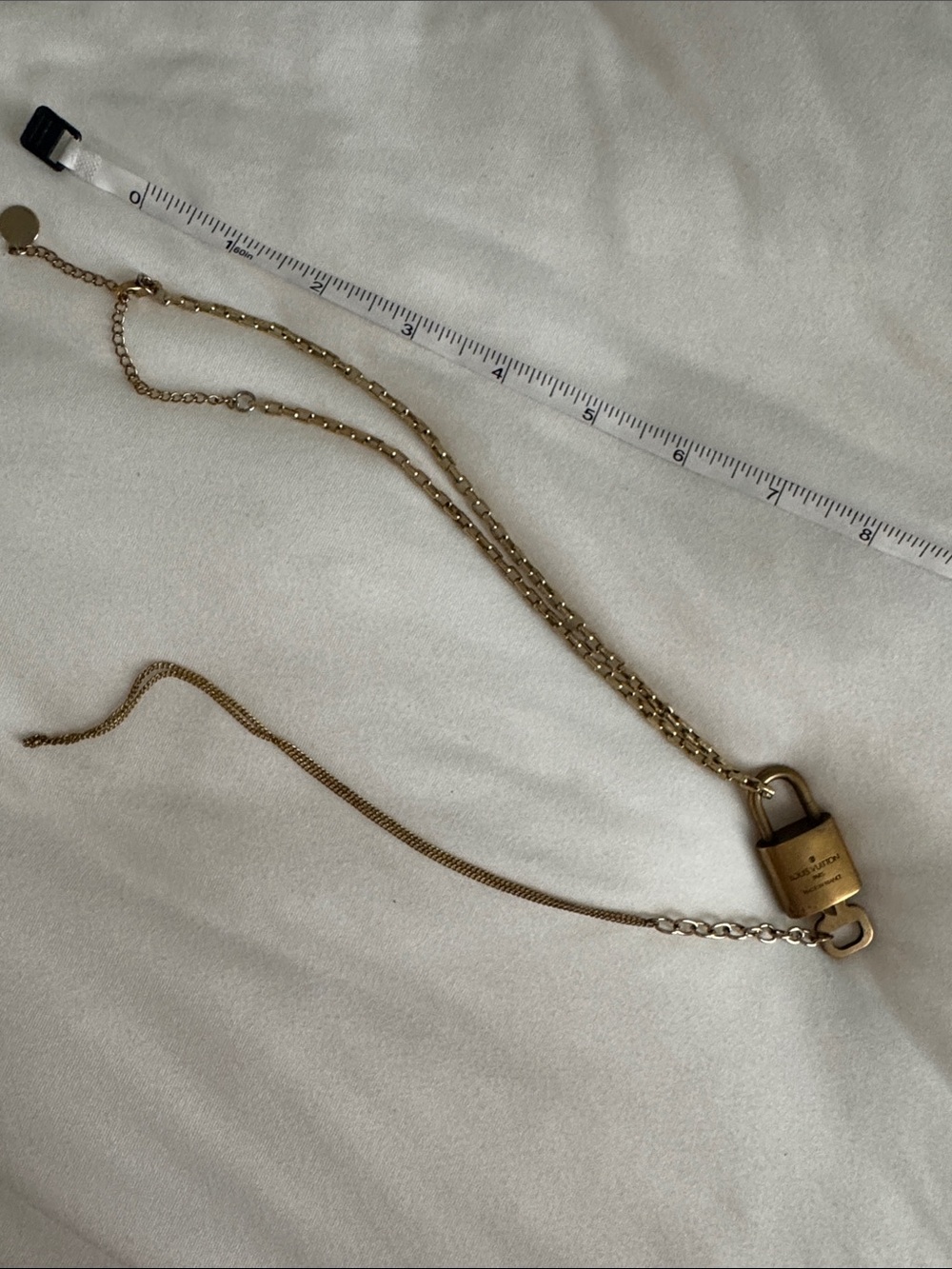 Louis Vuitton Gold-Tone Padlock Pendant Necklace - Picture 9 of 9